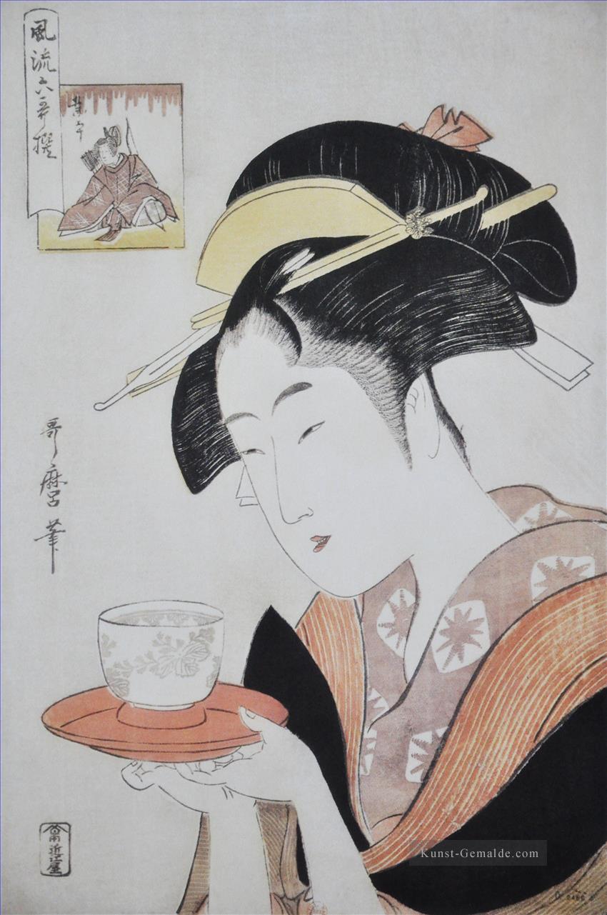 Porträt von naniwaya okita Kitagawa Utamaro Ukiyo e Bijin ga Ölgemälde